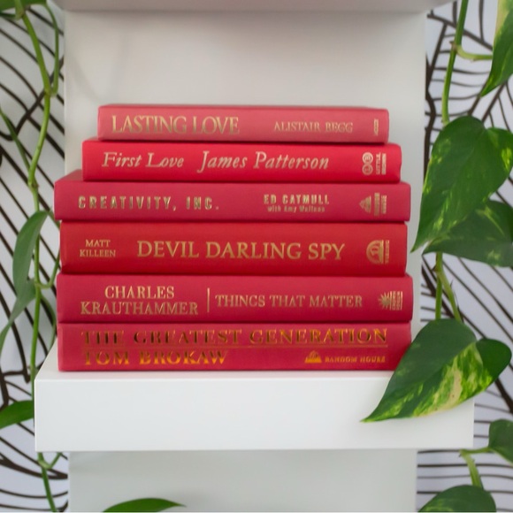 4 Red book spines for Interior Decor - Picture 1 of 4
